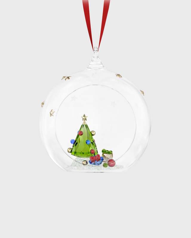 Holiday Cheers Tree and Gifts Ball Christmas Ornament